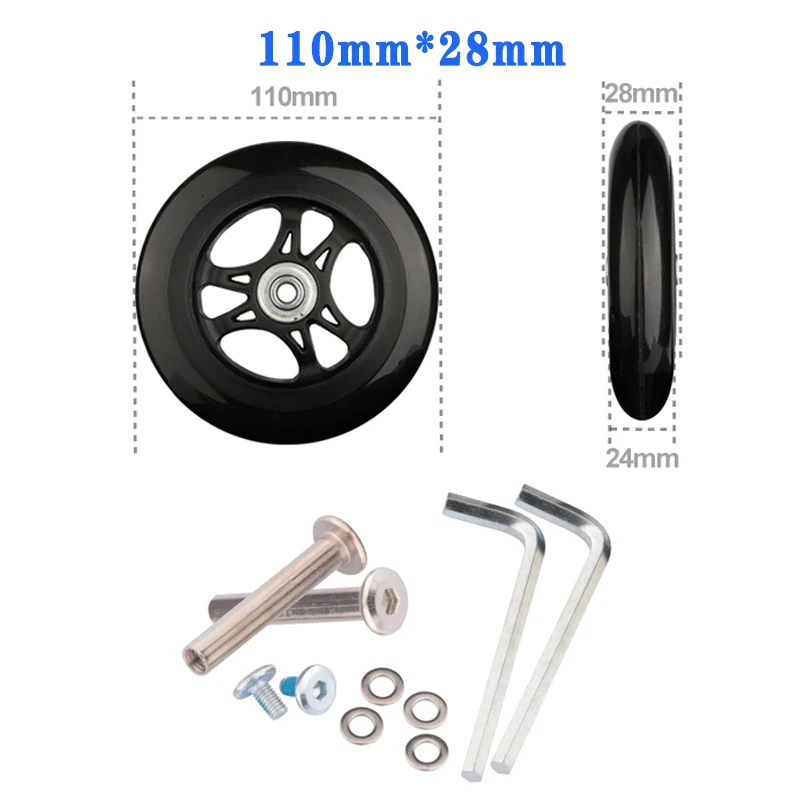 Suitcase Screw Replacement Wheels for Travel Suitcase Wheel Axle Repair Kit 40/45/50/60/70/80/90/100/110/120mm Silent Casters