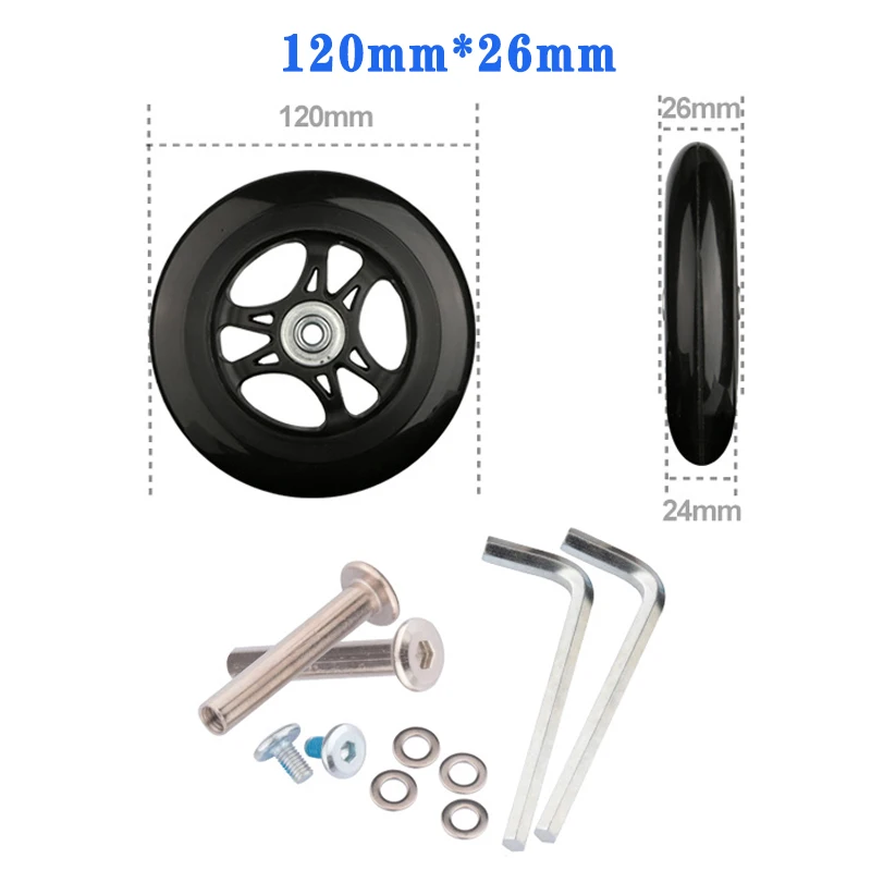 Suitcase Screw Replacement Wheels for Travel Suitcase Wheel Axle Repair Kit 40/45/50/60/70/80/90/100/110/120mm Silent Casters