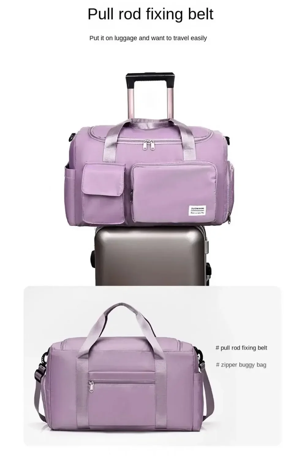 Travel Bag Large Capacity Weekender Carry On Duffle Bags with Shoe Compartment Sports Fitness Bags for Women Shoulder Bag