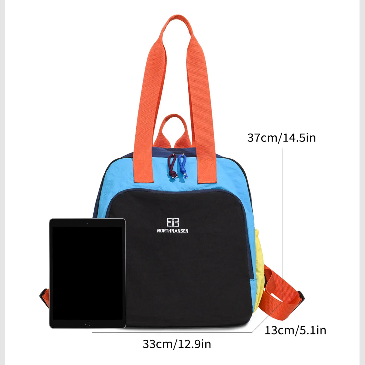 Crossbody Handbag, Color-Blocked Canvas, Men's 2026 New Original Backpack, Multi-Functional Large-Capacity Single-Shoulder Women's Tote Bag, Student Bag