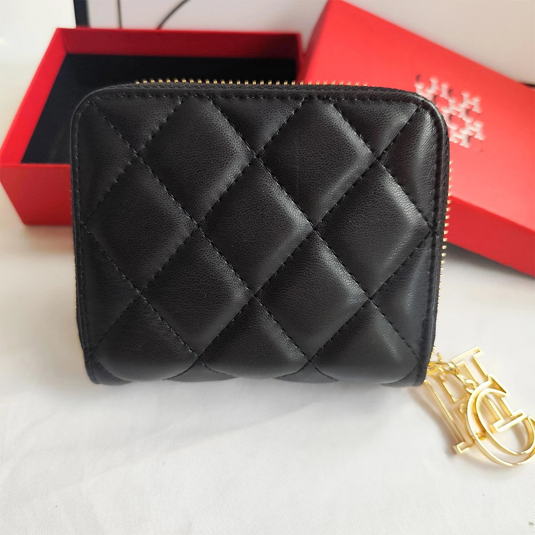 CH Exquisite Brand Logo Women's Wallet New Exquisite Luxury Short Style Solid Color Coin Women's Wallet High Quality PU Material