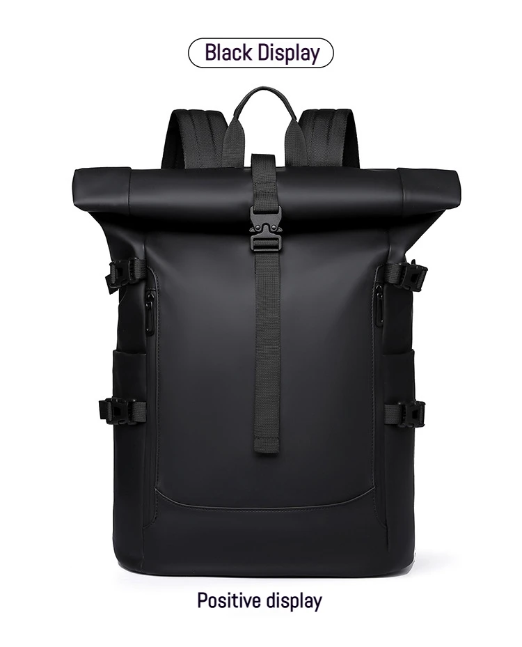 New Shoulder Bag Men's Senior Sense of Business Computer Outdoor Leisure Rolled Edge Travel Backpack Fashion Commuting