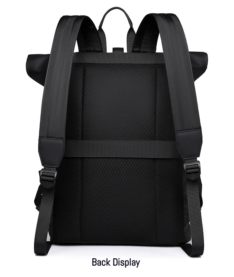 New Shoulder Bag Men's Senior Sense of Business Computer Outdoor Leisure Rolled Edge Travel Backpack Fashion Commuting