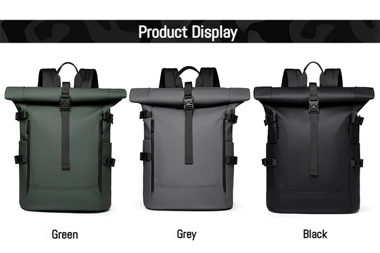 New Shoulder Bag Men's Senior Sense of Business Computer Outdoor Leisure Rolled Edge Travel Backpack Fashion Commuting