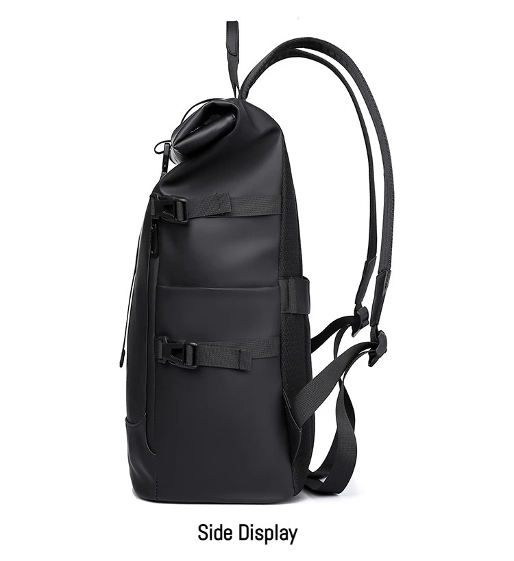 New Shoulder Bag Men's Senior Sense of Business Computer Outdoor Leisure Rolled Edge Travel Backpack Fashion Commuting