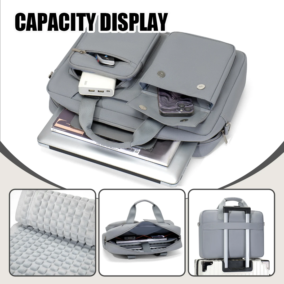 Laptop Bag for Commuting, Suitable for Apple MacBook Air 13, Lenovo Xiaoxin Pro 14, Huawei Matebook 16inch, Dell 15.6inch Protective Case for Women and Men