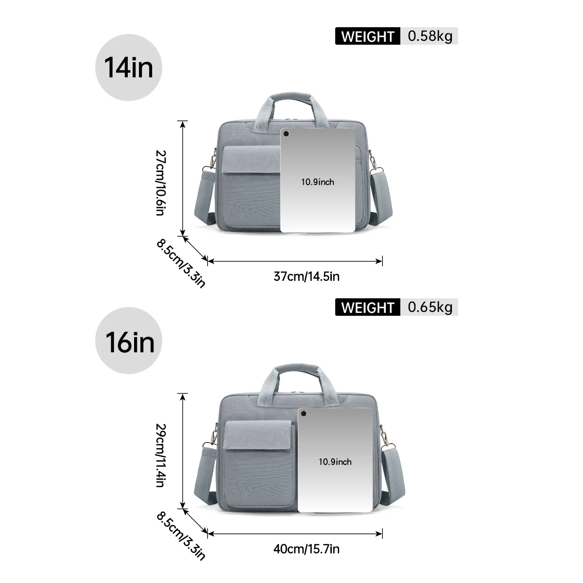 Laptop Bag for Commuting, Suitable for Apple MacBook Air 13, Lenovo Xiaoxin Pro 14, Huawei Matebook 16inch, Dell 15.6inch Protective Case for Women and Men