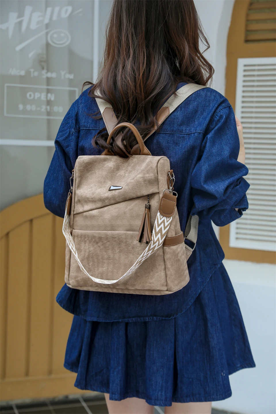 High Quality Pu Leather Backpack Women Ladies Shoulder Bag Designer Fashion Daypack Large Capacity School Bag for Girls