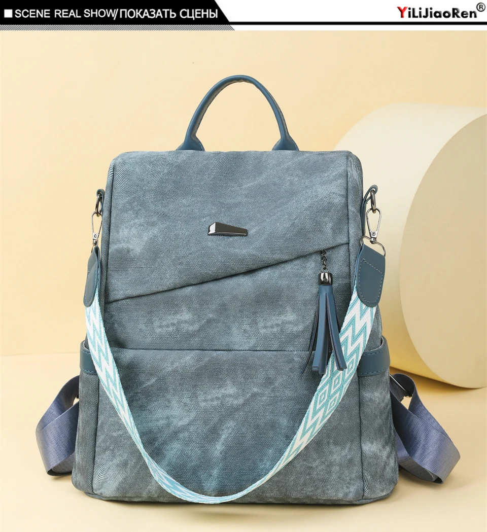 High Quality Pu Leather Backpack Women Ladies Shoulder Bag Designer Fashion Daypack Large Capacity School Bag for Girls