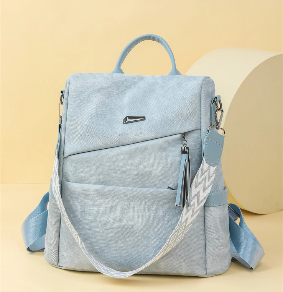 High Quality Pu Leather Backpack Women Ladies Shoulder Bag Designer Fashion Daypack Large Capacity School Bag for Girls