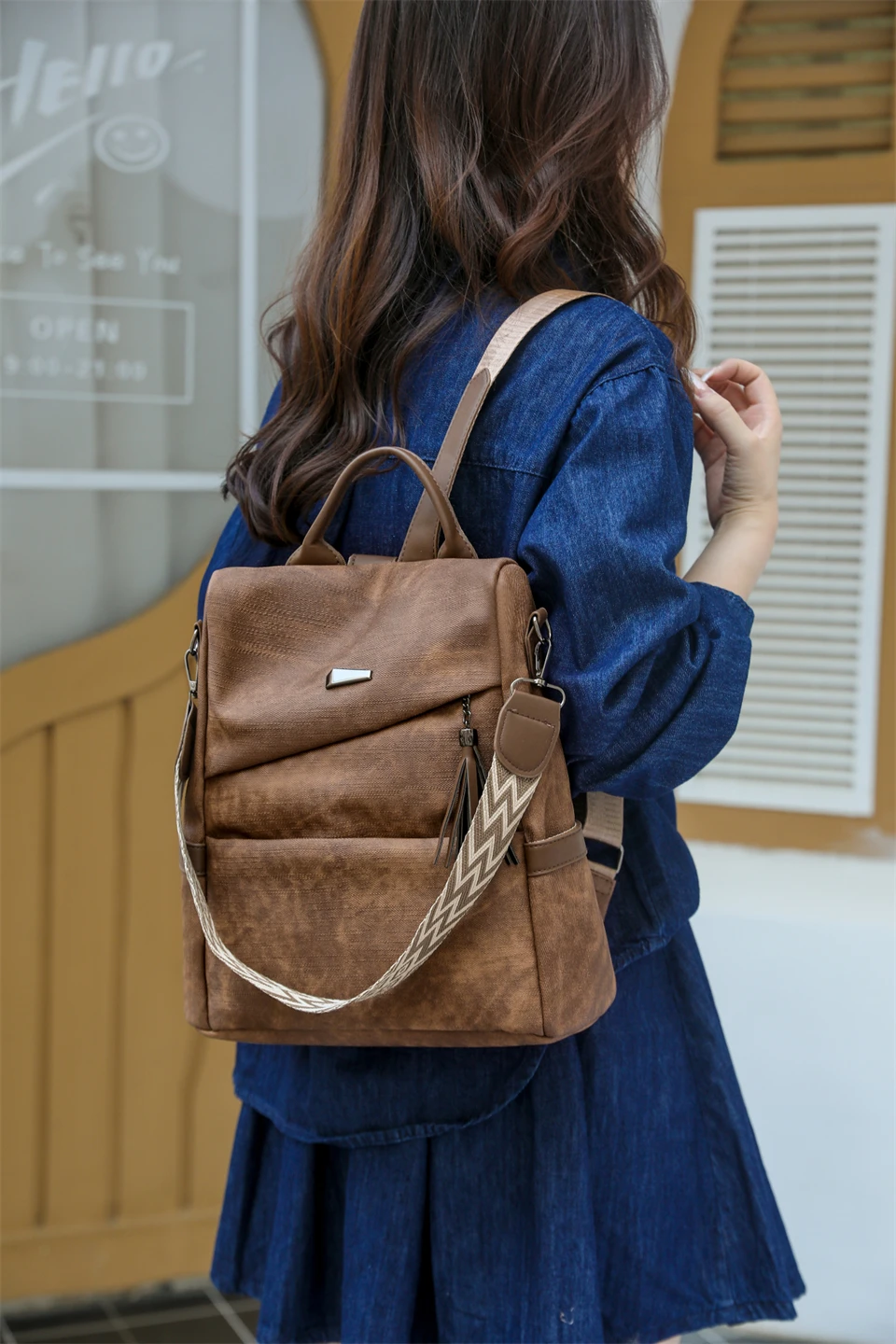 High Quality Pu Leather Backpack Women Ladies Shoulder Bag Designer Fashion Daypack Large Capacity School Bag for Girls
