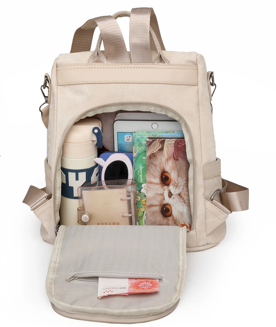 High Quality Pu Leather Backpack Women Ladies Shoulder Bag Designer Fashion Daypack Large Capacity School Bag for Girls