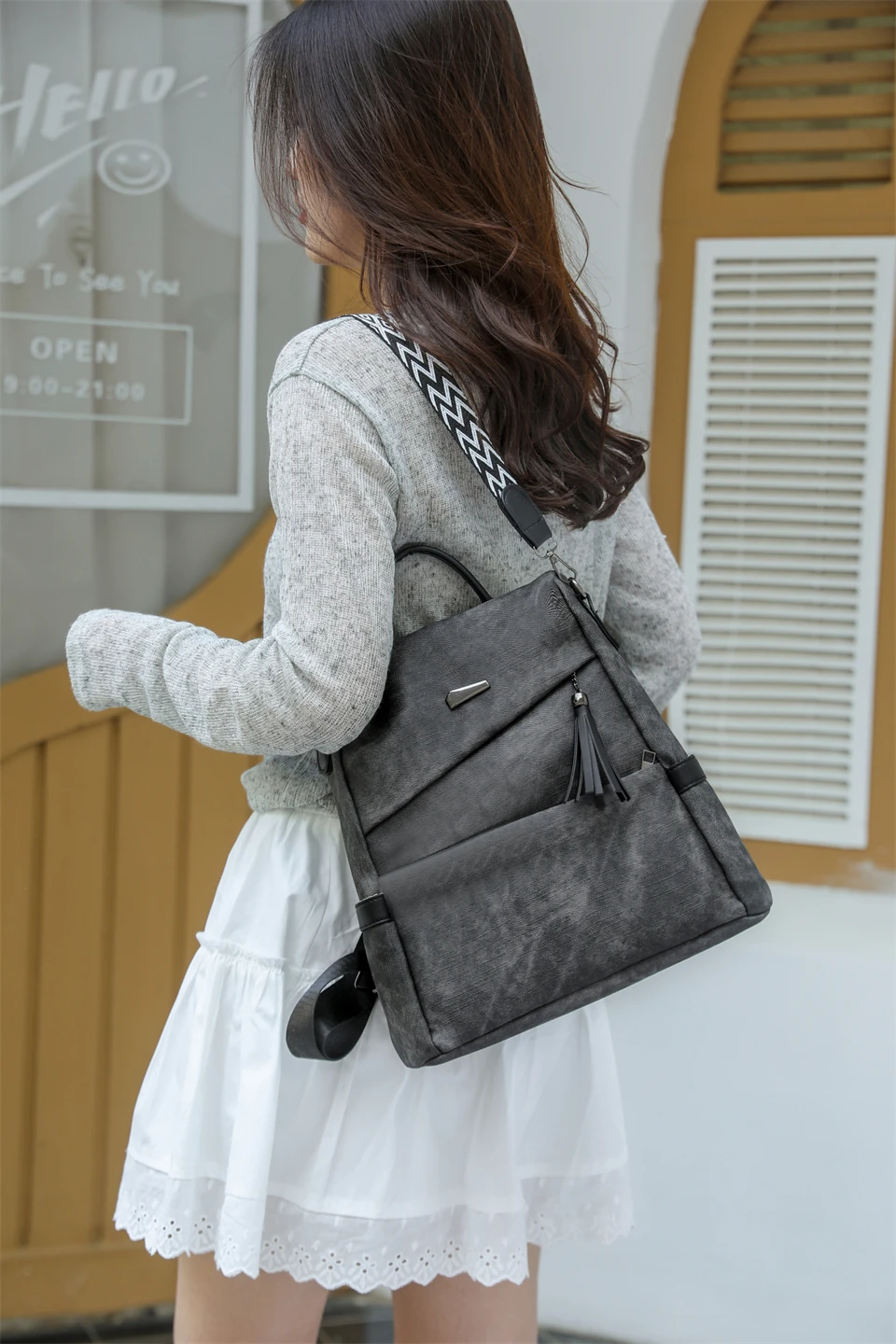 High Quality Pu Leather Backpack Women Ladies Shoulder Bag Designer Fashion Daypack Large Capacity School Bag for Girls