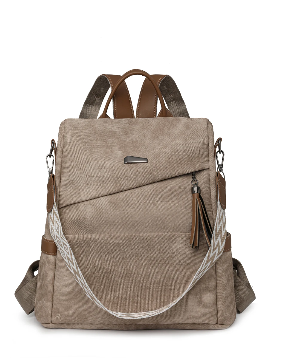 High Quality Pu Leather Backpack Women Ladies Shoulder Bag Designer Fashion Daypack Large Capacity School Bag for Girls