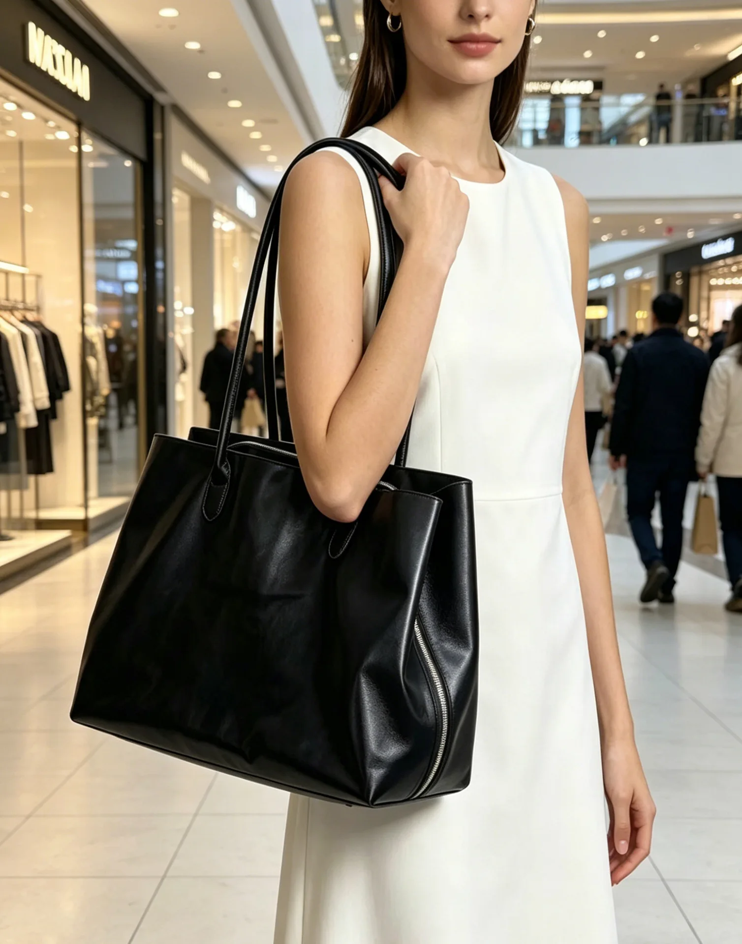 Women Handbags Large Capacity PU Leather Shoulder Bag for Ladies Bolsos Big Tote Bags Brand Design Commuting Office Bag Bolsa
