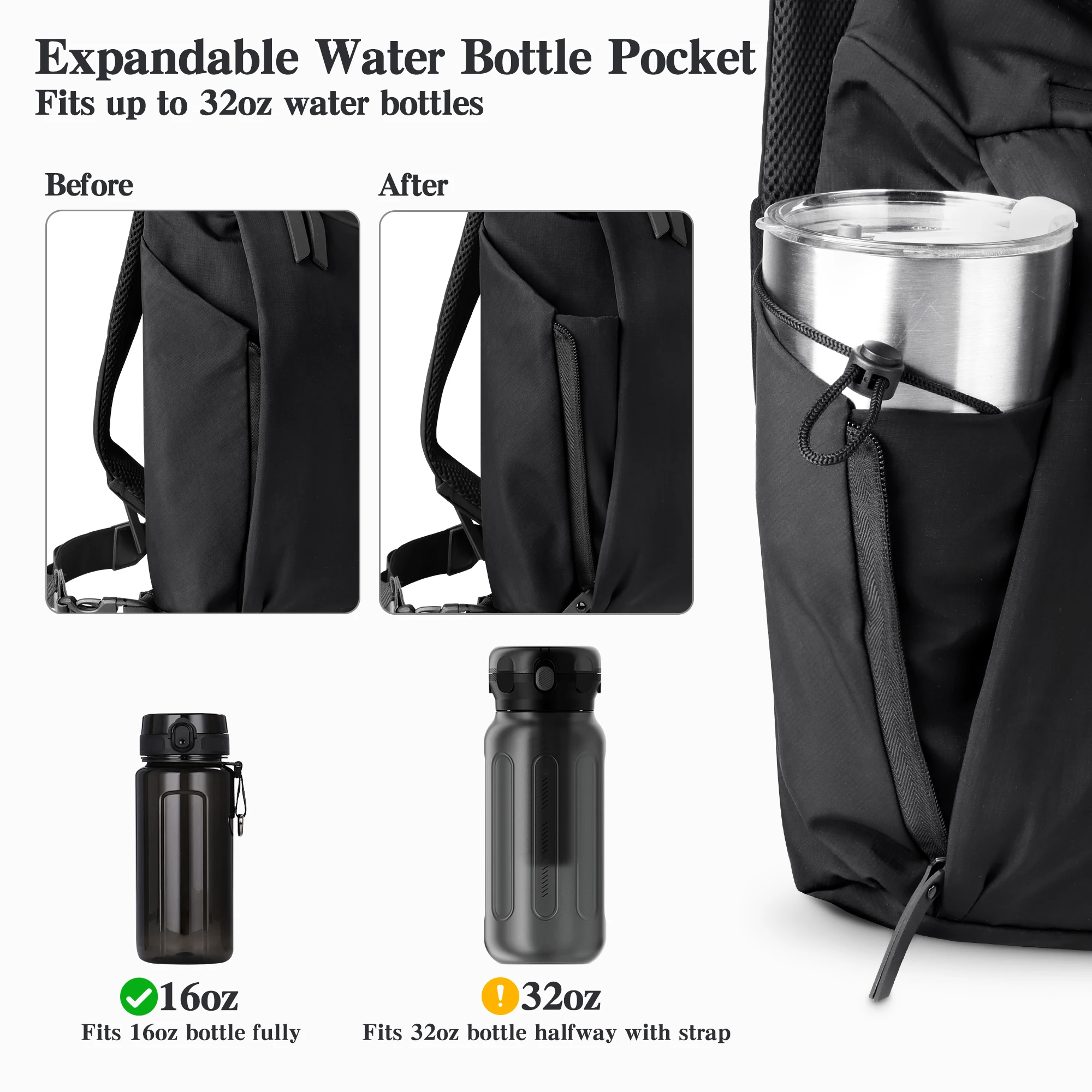 Outdoor Crossbody Bag Fashion Chest Bag For Men Sling Backpack Sports Shoulder Bag With Water Bottle Pocket Fits 11" Tablet