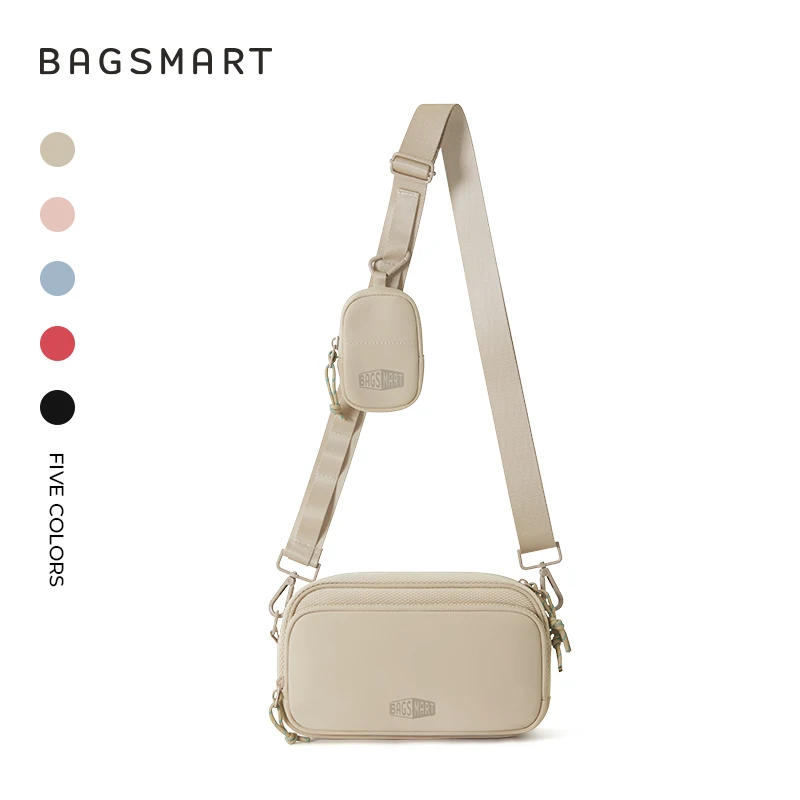 BAGSMART Women's Crossbody Bag Workout Casual Shoulder Bag Hands-free Wallets Belt Bag Large Capacity Men's Outdoor Fanny Packs