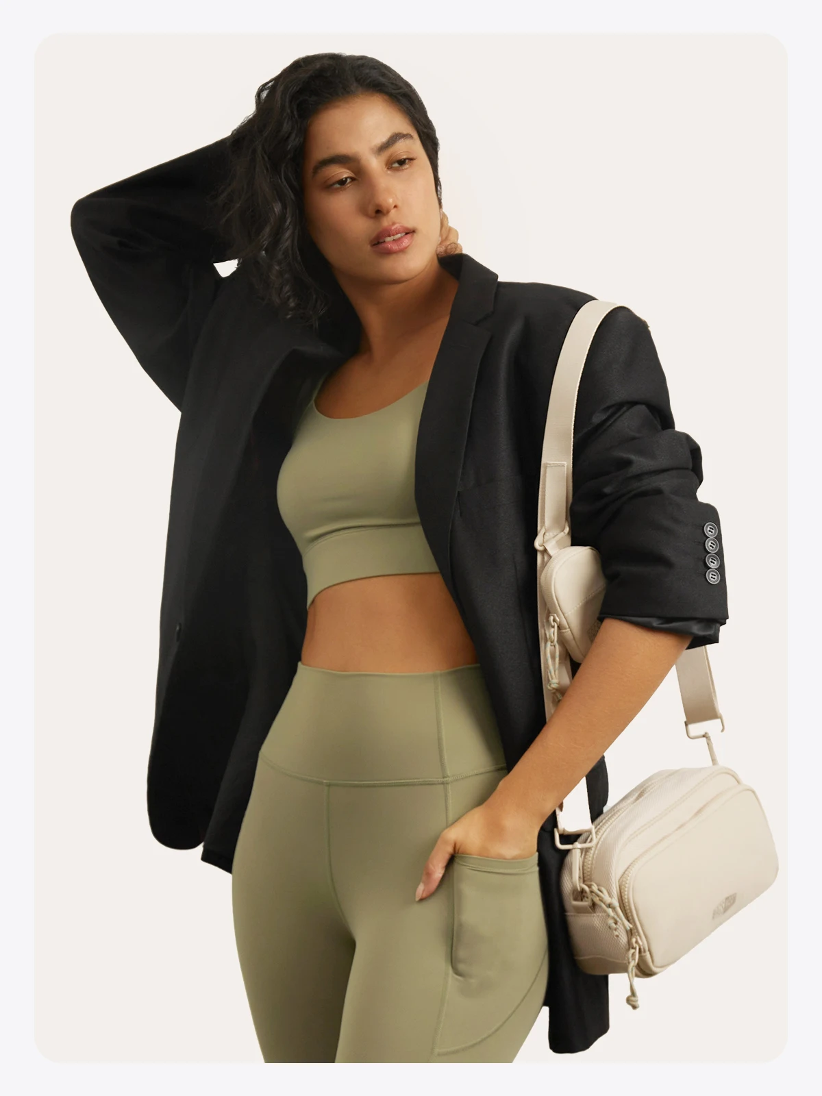 BAGSMART Women's Crossbody Bag Workout Casual Shoulder Bag Hands-free Wallets Belt Bag Large Capacity Men's Outdoor Fanny Packs