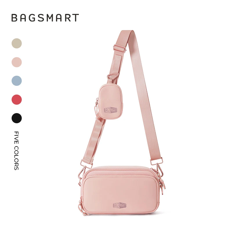 BAGSMART Women's Crossbody Bag Workout Casual Shoulder Bag Hands-free Wallets Belt Bag Large Capacity Men's Outdoor Fanny Packs