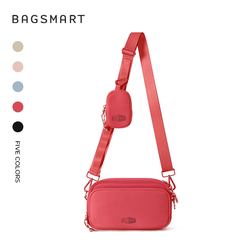 BAGSMART Women's Crossbody Bag Workout Casual Shoulder Bag Hands-free Wallets Belt Bag Large Capacity Men's Outdoor Fanny Packs