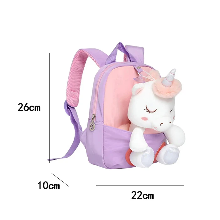 Plush 3D Unicorn Backpack for Girls Kids Children SchoolBag Cute Cartoon School Bags Kindergarten Preschool Baby Shoulder Bag
