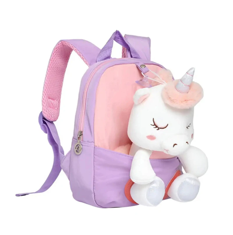 Plush 3D Unicorn Backpack for Girls Kids Children SchoolBag Cute Cartoon School Bags Kindergarten Preschool Baby Shoulder Bag