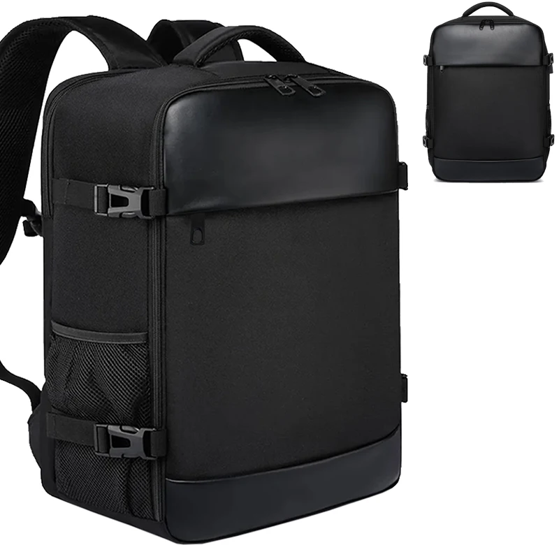 Adjustable Laptop Backpack, Water-resistant Travel Rucksack, Multi-compartment Business Backpack for Men Women
