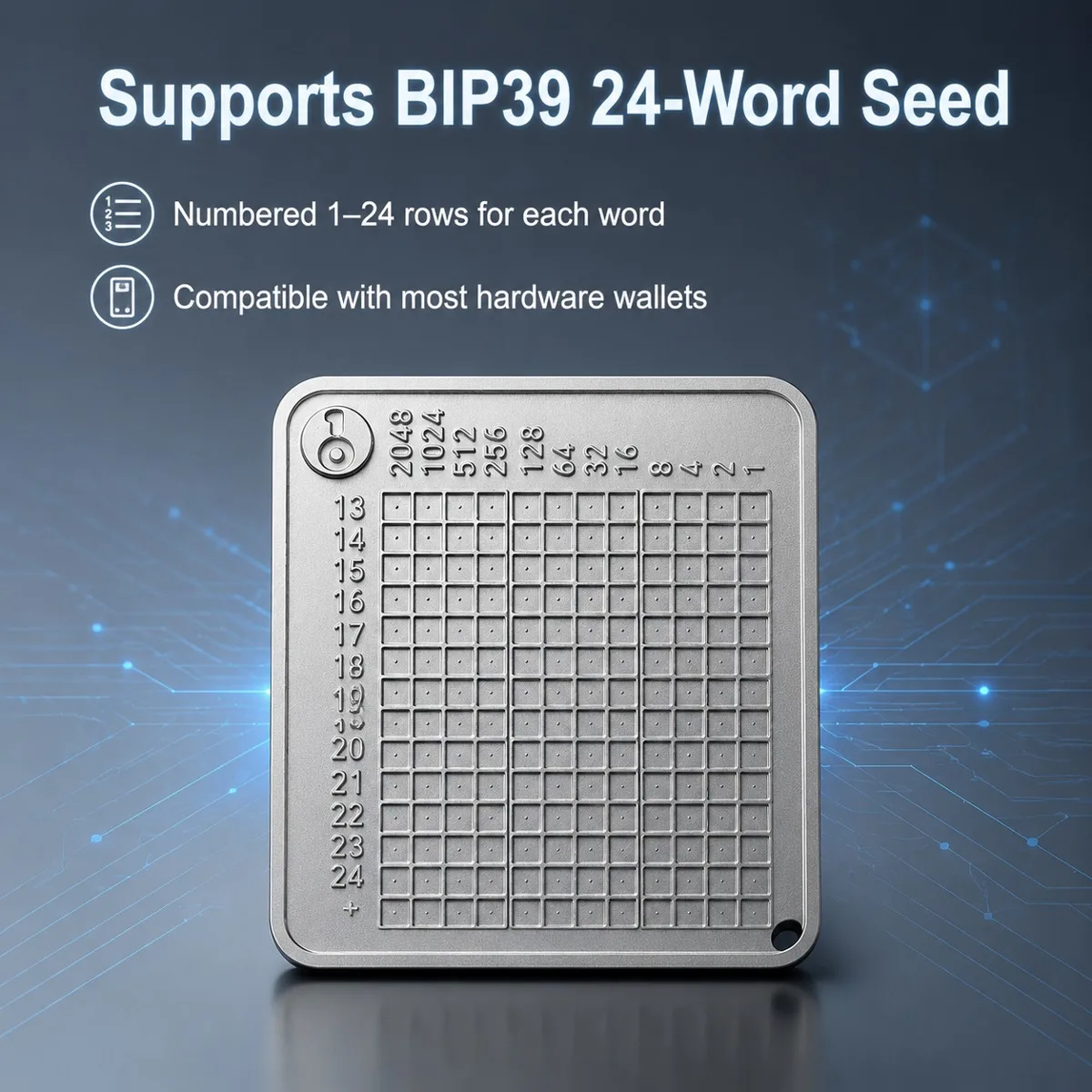 1 Pure Titanium Password Book and 1 Stainless Steel Carving Pen Suitable for Bitcoin, Dogecoin, Cryptocurrency Password Storage