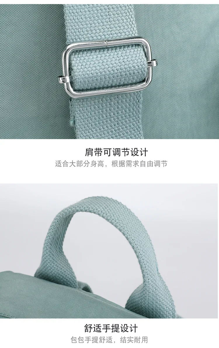 Trendy Women Oxford Mini Backpack Canvas Rucksack Mommy Travel Bag Durable Portable for Outdoor Daily Casual Shopping Trip Use