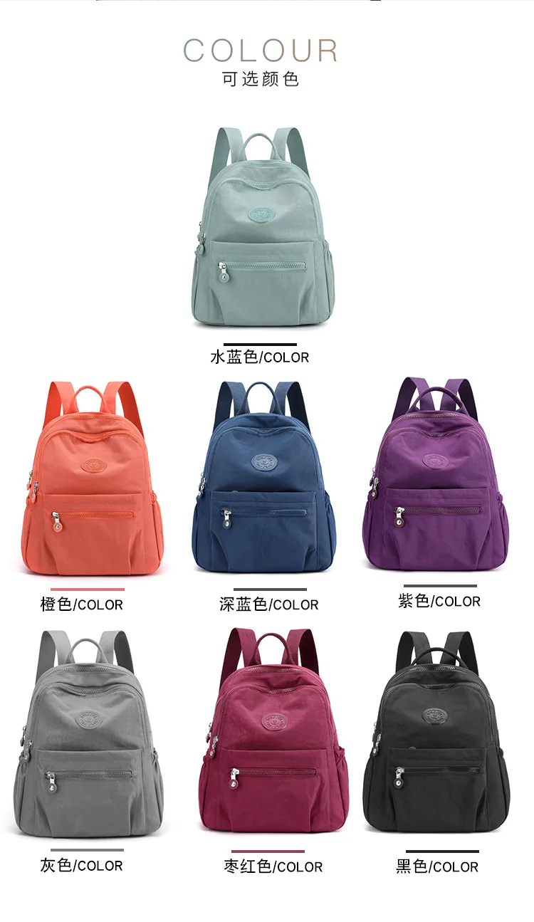 Trendy Women Oxford Mini Backpack Canvas Rucksack Mommy Travel Bag Durable Portable for Outdoor Daily Casual Shopping Trip Use