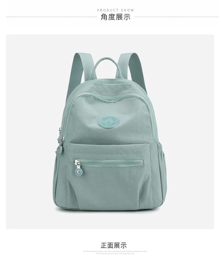Trendy Women Oxford Mini Backpack Canvas Rucksack Mommy Travel Bag Durable Portable for Outdoor Daily Casual Shopping Trip Use