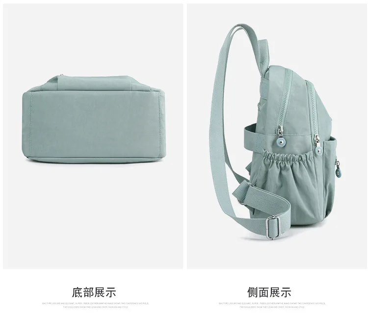 Trendy Women Oxford Mini Backpack Canvas Rucksack Mommy Travel Bag Durable Portable for Outdoor Daily Casual Shopping Trip Use