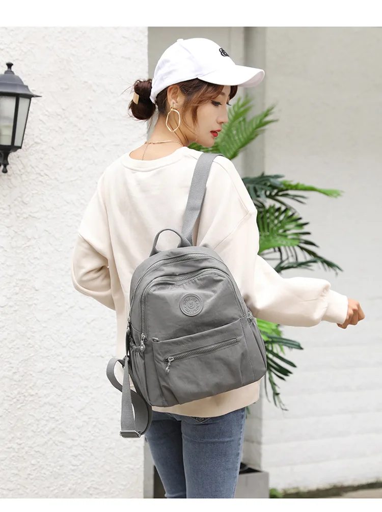 Trendy Women Oxford Mini Backpack Canvas Rucksack Mommy Travel Bag Durable Portable for Outdoor Daily Casual Shopping Trip Use