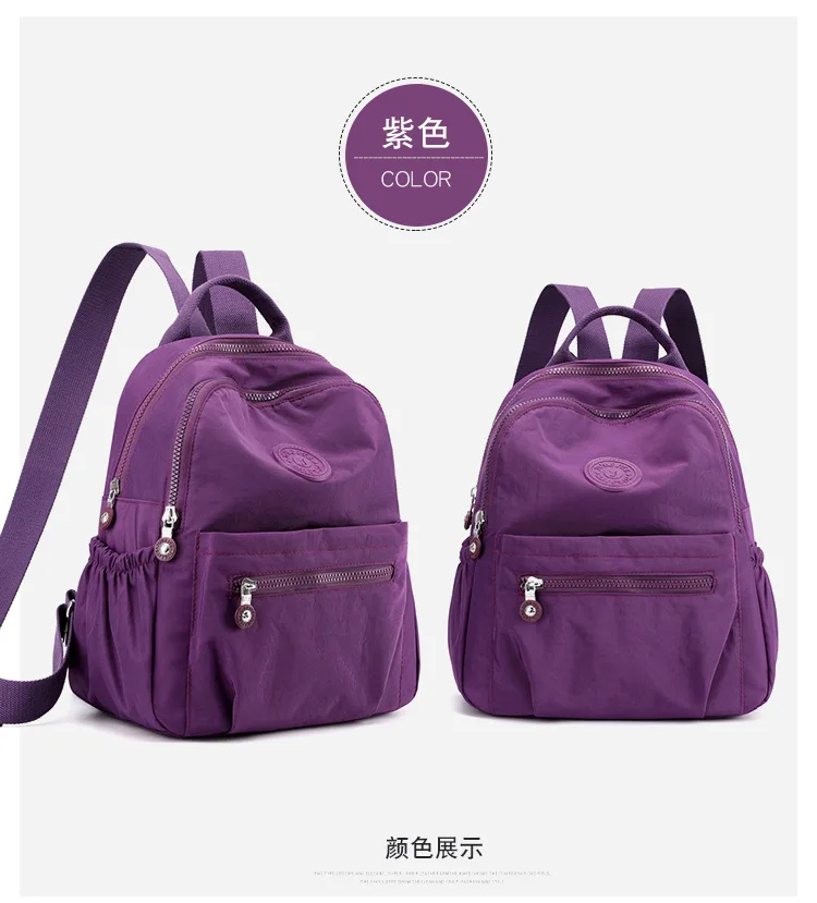 Trendy Women Oxford Mini Backpack Canvas Rucksack Mommy Travel Bag Durable Portable for Outdoor Daily Casual Shopping Trip Use