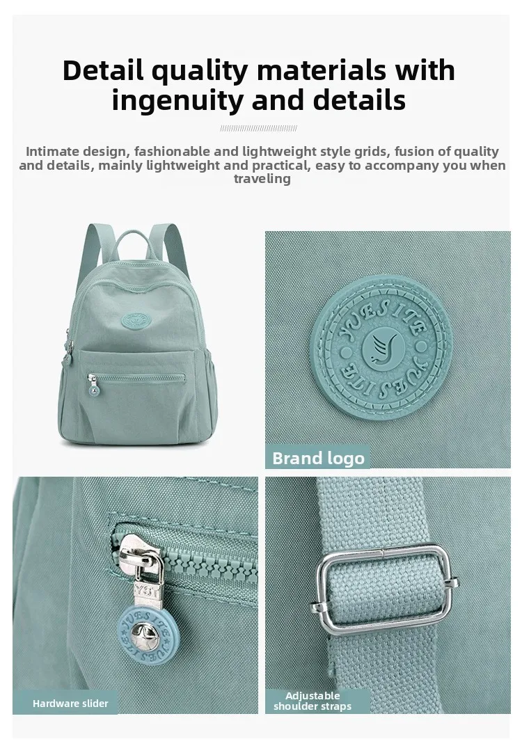 Trendy Women Oxford Mini Backpack Canvas Rucksack Mommy Travel Bag Durable Portable for Outdoor Daily Casual Shopping Trip Use