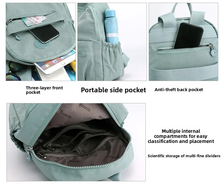 Trendy Women Oxford Mini Backpack Canvas Rucksack Mommy Travel Bag Durable Portable for Outdoor Daily Casual Shopping Trip Use