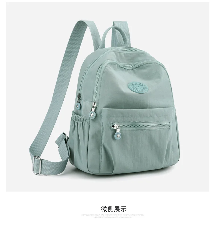Trendy Women Oxford Mini Backpack Canvas Rucksack Mommy Travel Bag Durable Portable for Outdoor Daily Casual Shopping Trip Use