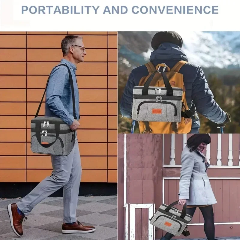 Thickened Freezer Bag High-Quality Insulated Lunch Bag Tactical Ice Bag Portable For Traveling Hiking Beach Trips