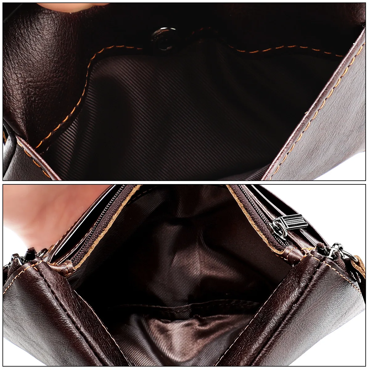 Genuine Leather RFID Wallet for Women Short Style Name Engraving Card Holder Retro Male Coin Pocket Double Zipper Unisex Wallet