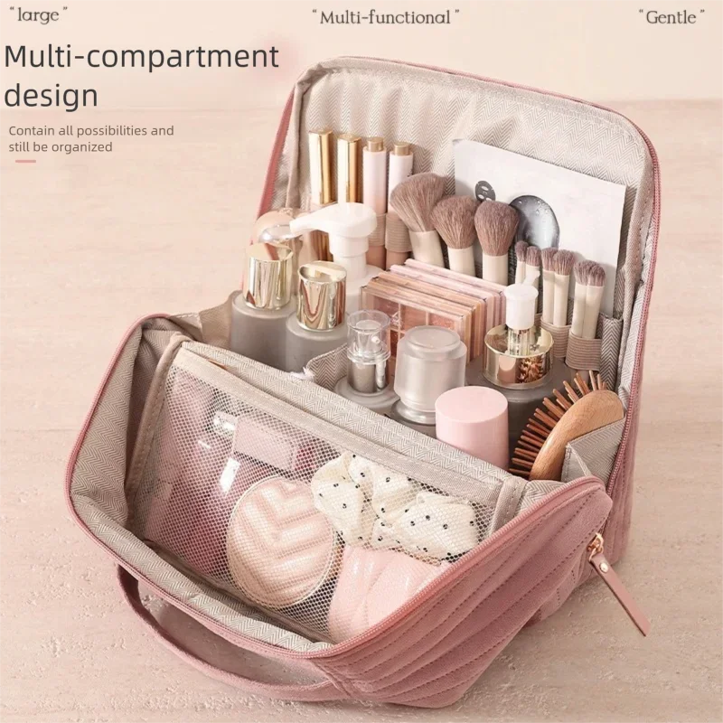 Fashion Makeup Bag Velvet Fashion Portable Makeup Bag Multifunctional Cosmetic Bag Waterproof Travel Organizer Makeup Case
