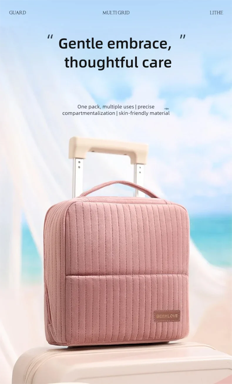 Fashion Makeup Bag Velvet Fashion Portable Makeup Bag Multifunctional Cosmetic Bag Waterproof Travel Organizer Makeup Case