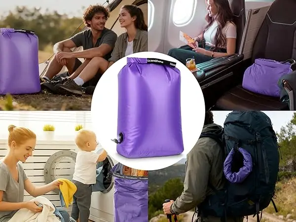 Bump Free Compression Bag for Travel Waterproof Vacuum Storage Bag Space Saver Organizer for Clothes Camping Gym Packing Cubes