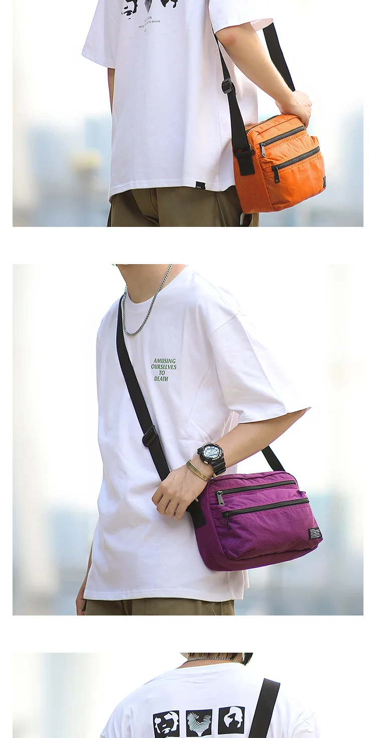 Minimalist Crossbody Sling Bag for Men, Japanese Inspired Messenger Bag, Durable Waterproof, Travel & Daily Use, Unisex