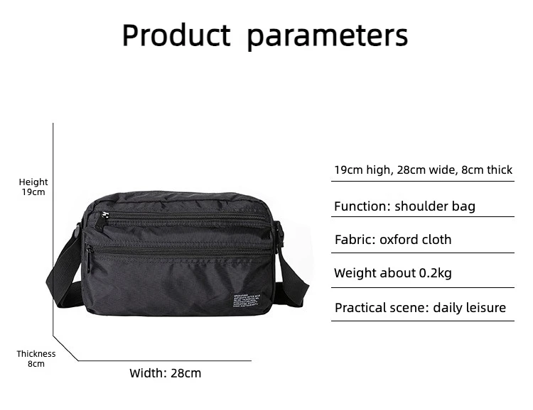 Minimalist Crossbody Sling Bag for Men, Japanese Inspired Messenger Bag, Durable Waterproof, Travel & Daily Use, Unisex