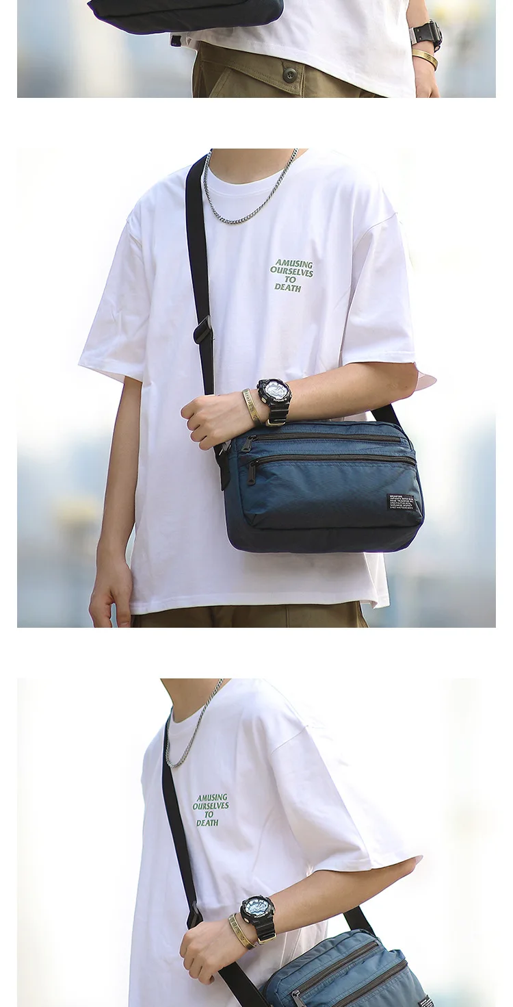 Minimalist Crossbody Sling Bag for Men, Japanese Inspired Messenger Bag, Durable Waterproof, Travel & Daily Use, Unisex