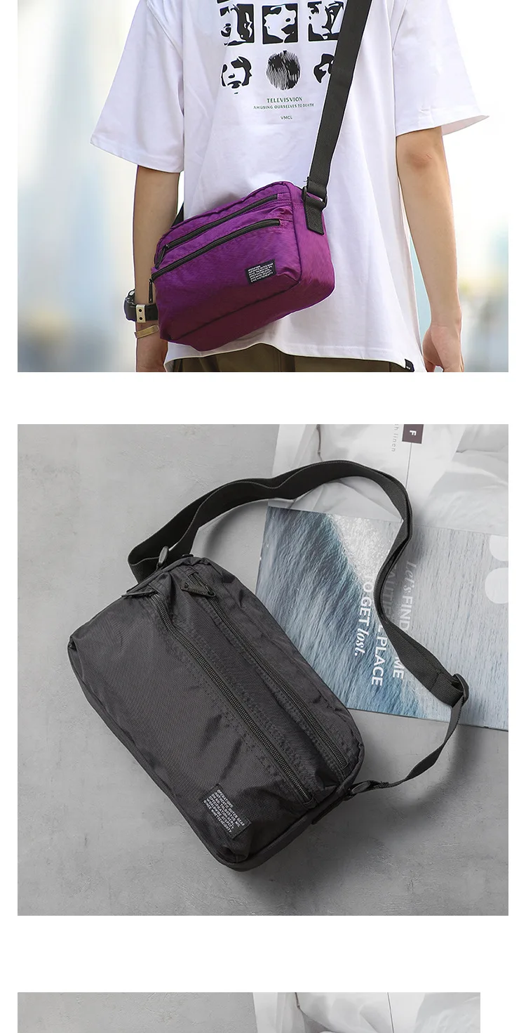 Minimalist Crossbody Sling Bag for Men, Japanese Inspired Messenger Bag, Durable Waterproof, Travel & Daily Use, Unisex