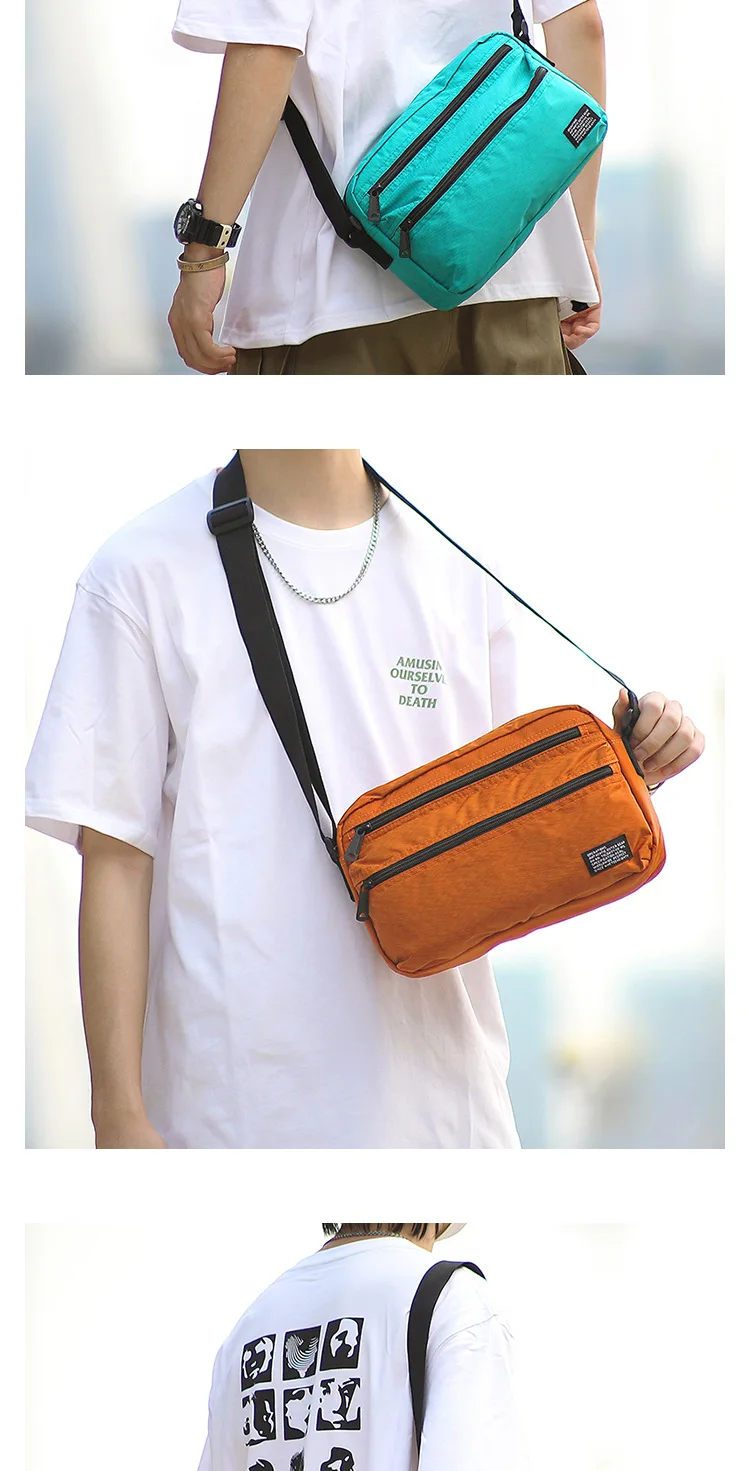 Minimalist Crossbody Sling Bag for Men, Japanese Inspired Messenger Bag, Durable Waterproof, Travel & Daily Use, Unisex