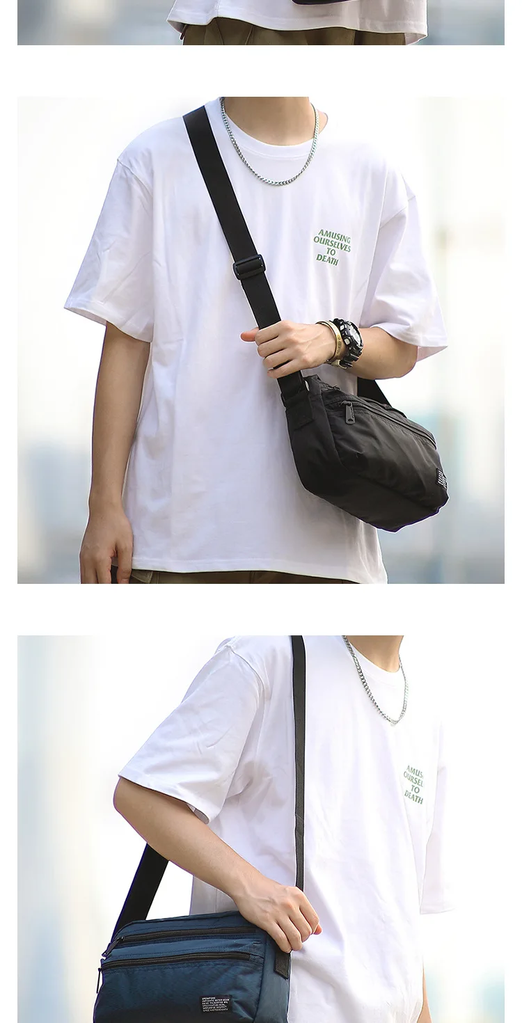 Minimalist Crossbody Sling Bag for Men, Japanese Inspired Messenger Bag, Durable Waterproof, Travel & Daily Use, Unisex