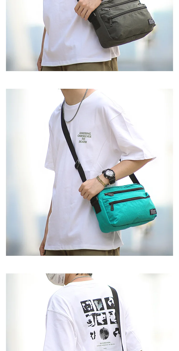 Minimalist Crossbody Sling Bag for Men, Japanese Inspired Messenger Bag, Durable Waterproof, Travel & Daily Use, Unisex