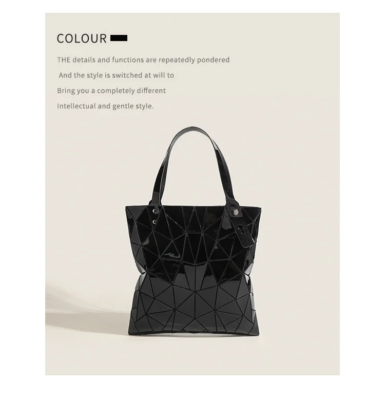 2026 Summer New Trendy Geometric Patchwork Rhombus Tote Bag Versatile Large Capacity Floral Handbag Shoulder Shopping Bag